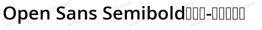 Open Sans Semibold手机版字体转换